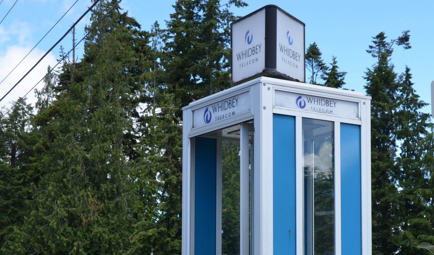 Whidbey Telecom courtesy phone booth, basic local phone service